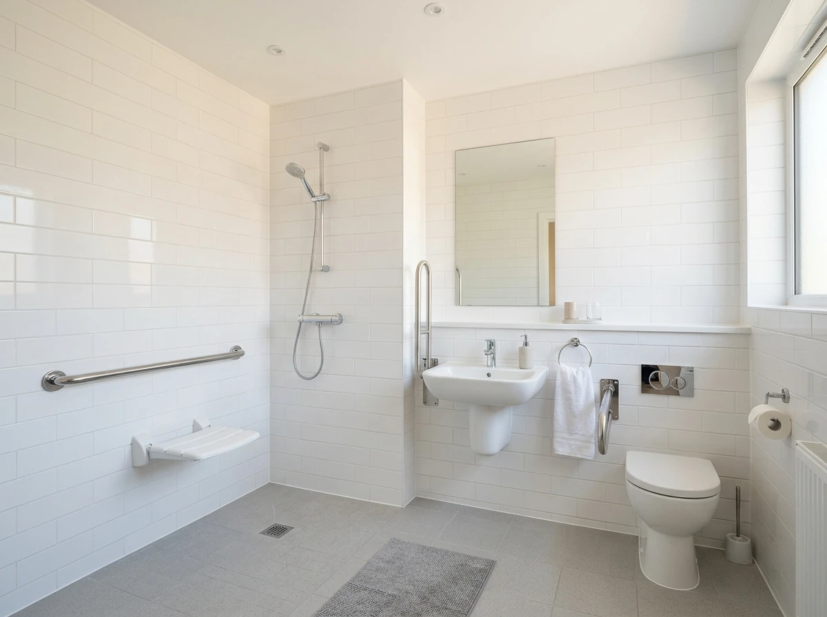 Clean modern bathroom
