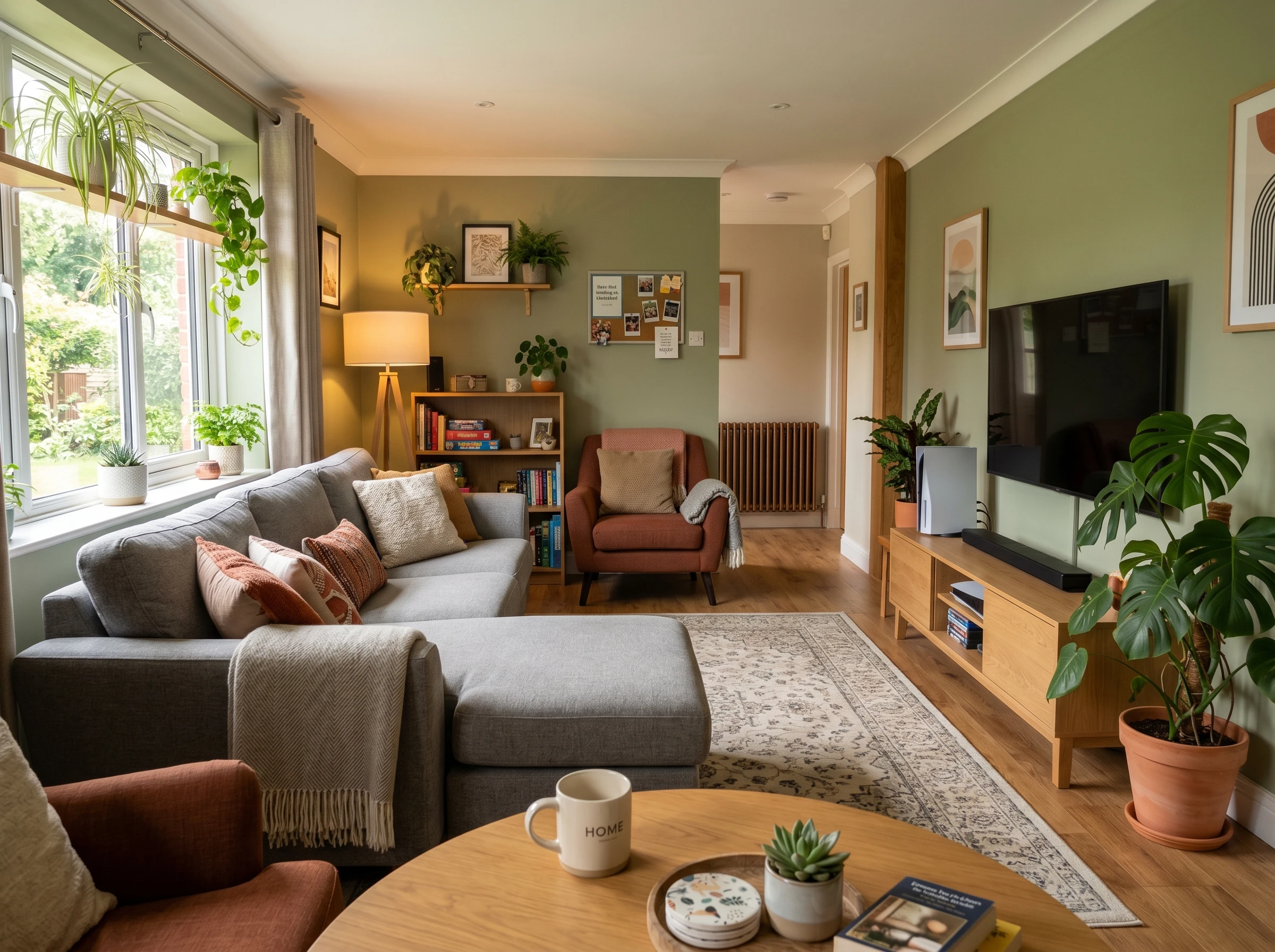 A comfortable communal living room